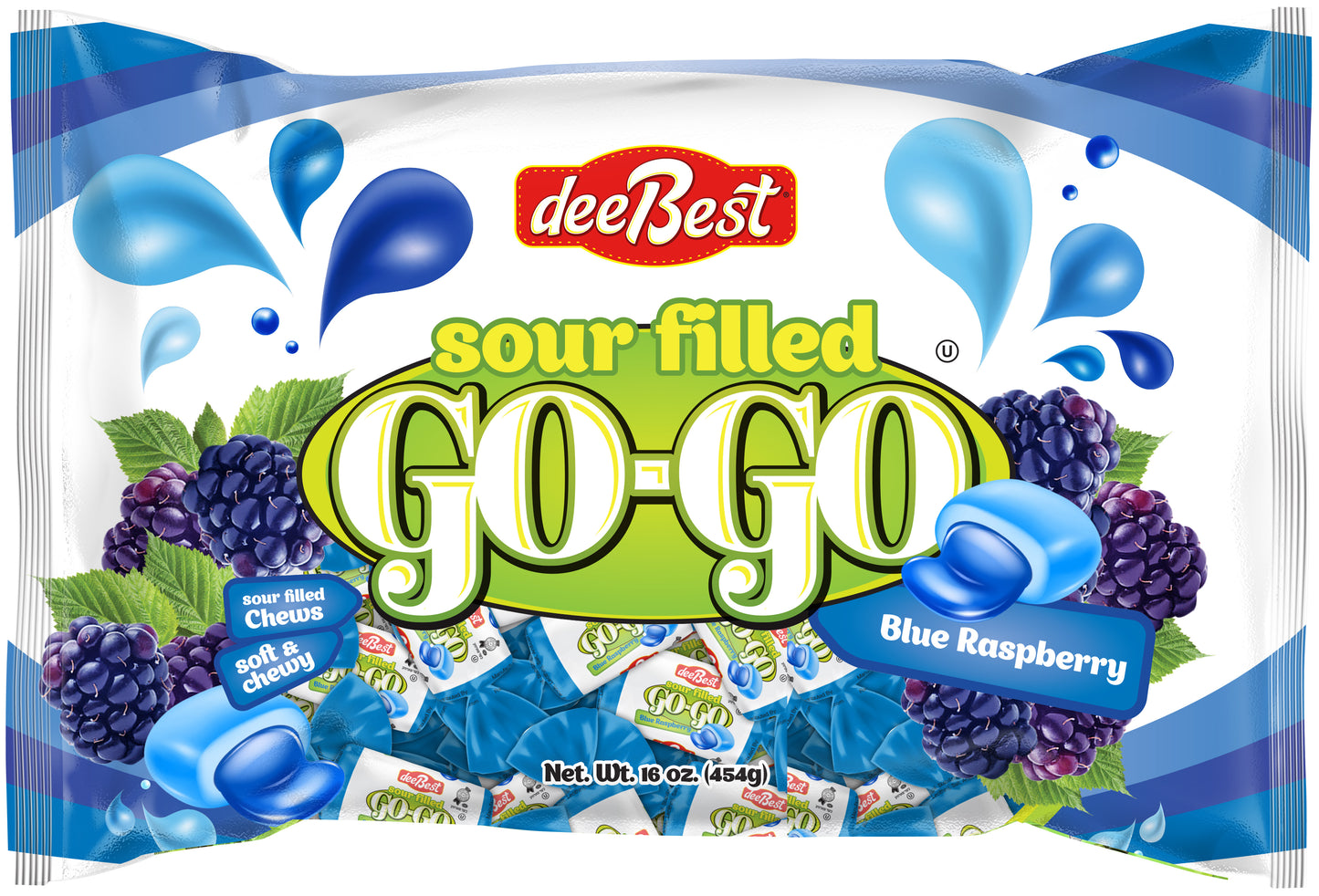 Dee Best Filled GoGo BL Raspb Chews
