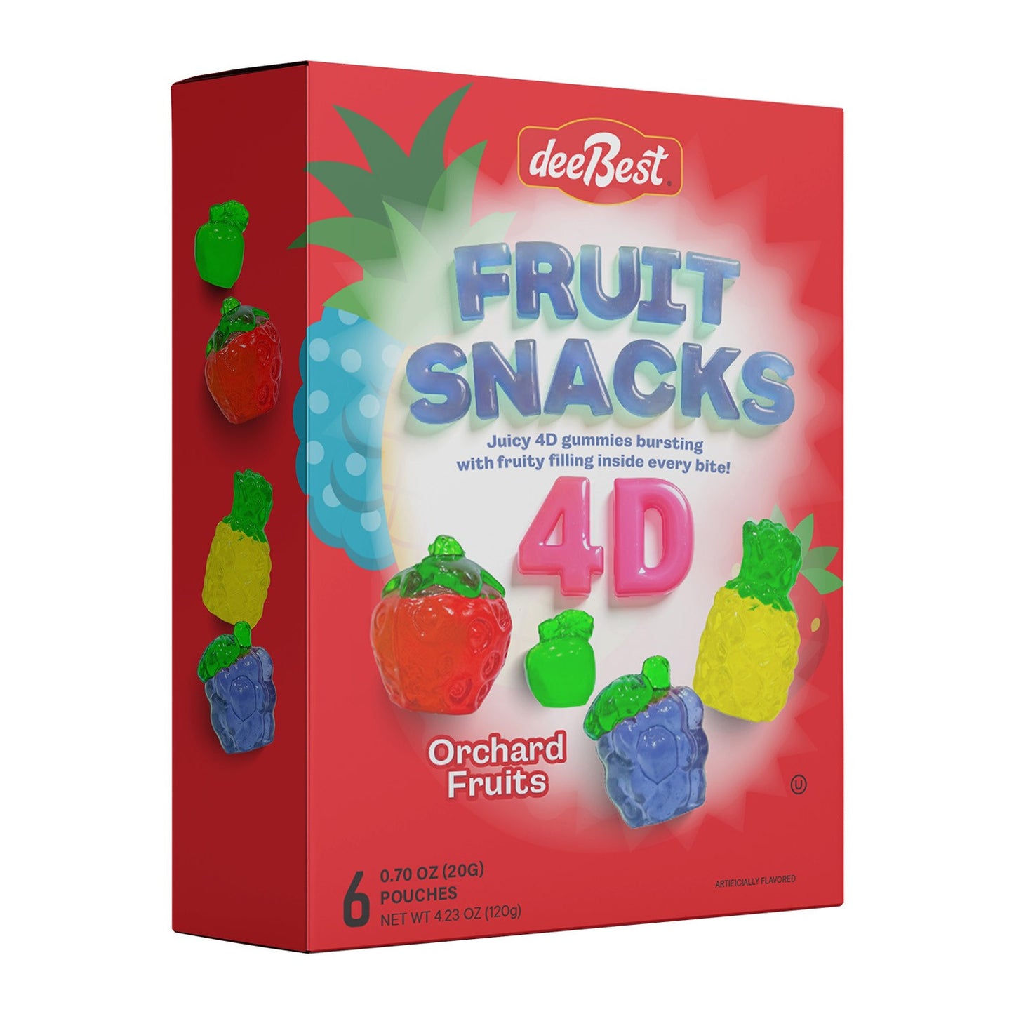 Dee Best 4D Fruit Snacks Orchard Fruits