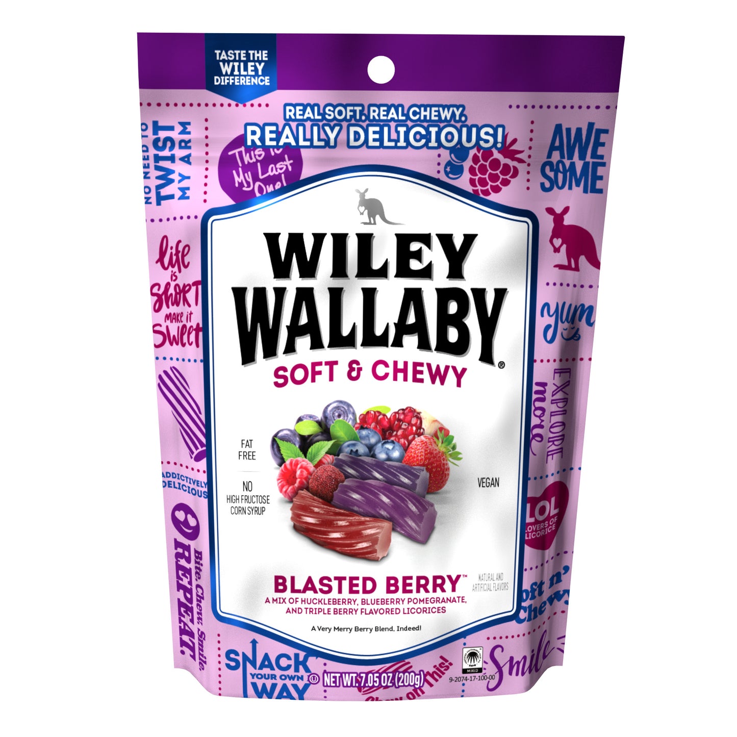 Wiley Wallaby Soft & Chewy Blasted Berry