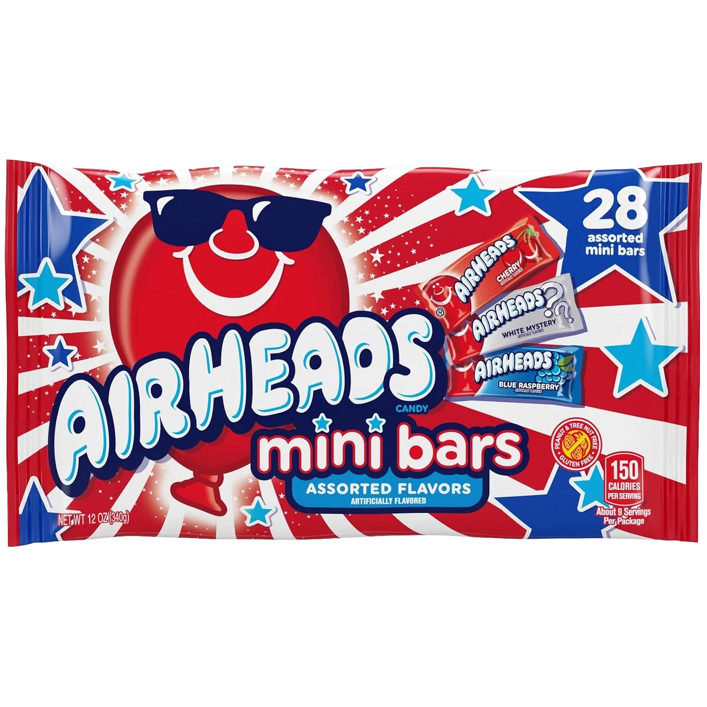Air Heads Mini Bars Red,White,Blue