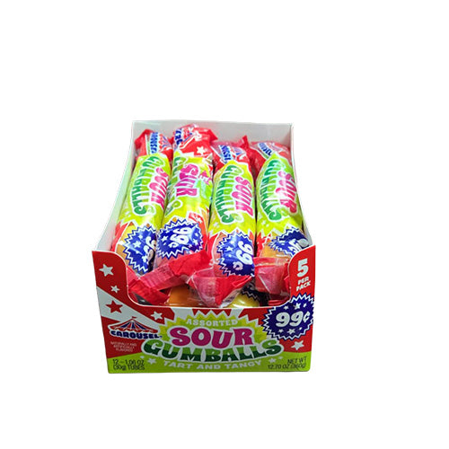 Carousel Sour Gumballs Tube