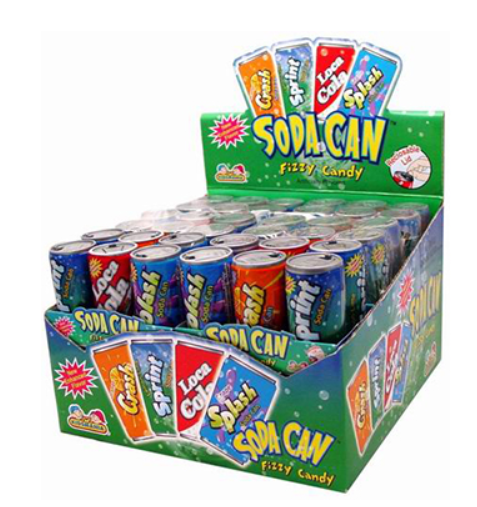 Kidsmania Soda Can Fizzy Candy