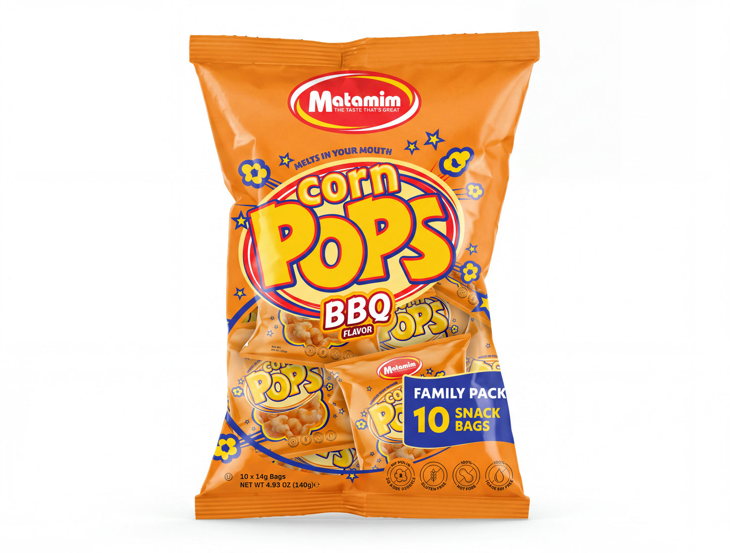 Matamim BBQ Corn Pops 10 Pack