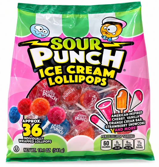 Sour Punch Ice Cream Truck Lollipop