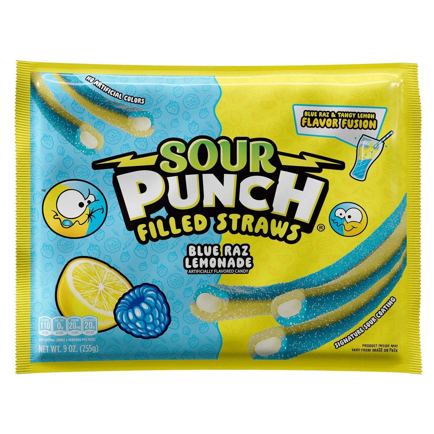 Sour Punch Straws Blue Raz/Lemonade