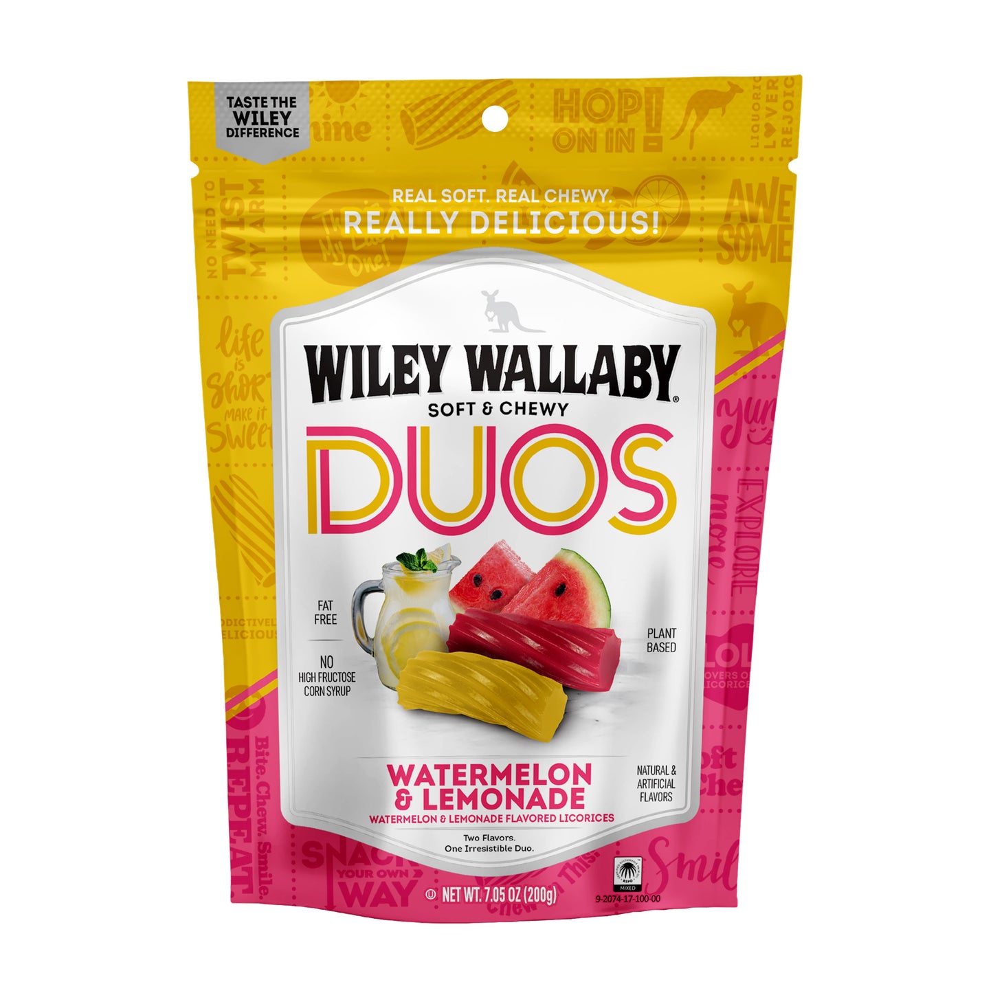Wiley Wallaby Soft & Chewy Duos Watermelon/Lemonade