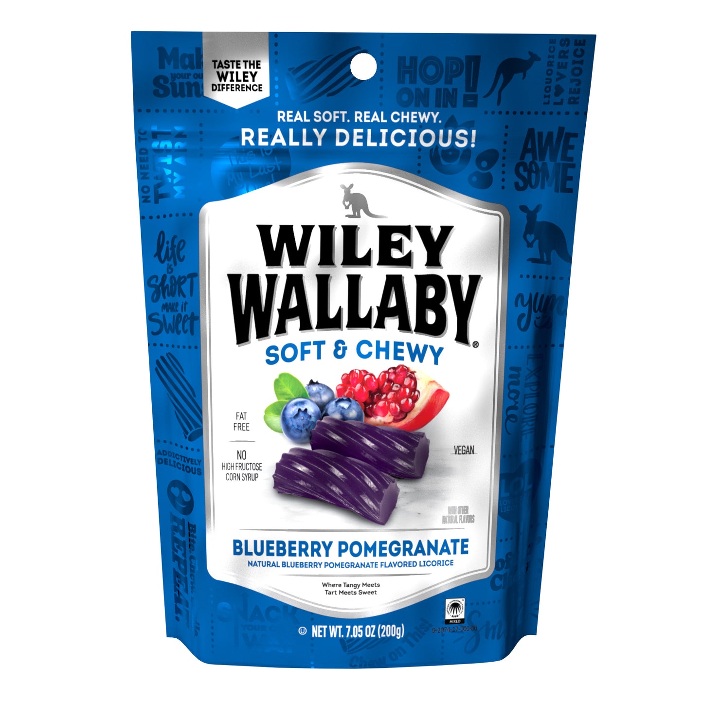 Wiley Wallaby Soft & Chewy Blue Pomegranate